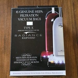 Riccar Radiance RADP & RAD HEPA Filtration Vacuum Bags Type 3 Pack Open Box